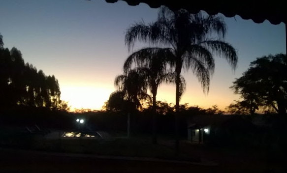 Pôr do sol visto da Pousada Modelo